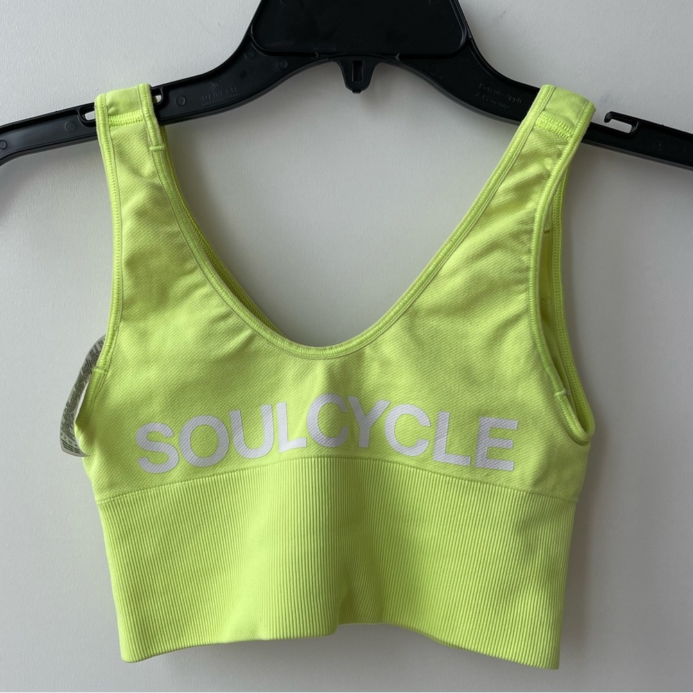 Nike Soulcycle neon yellow sports bra